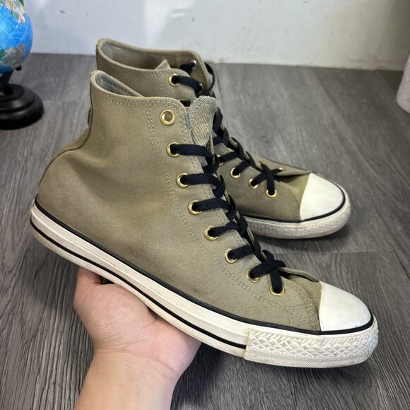 Converse Mens Chuck Taylor All Star High Top Jute Leather Brown Sz10.5 153809C